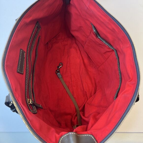 Dooney & Bourke Maxine Tote Denison Leather Smoke Gray Shoulder Bag Crocodile - Picture 8 of 15